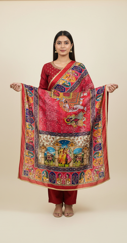 Mirror Work Dupatta Handwork Dupatta 2025OCT0308