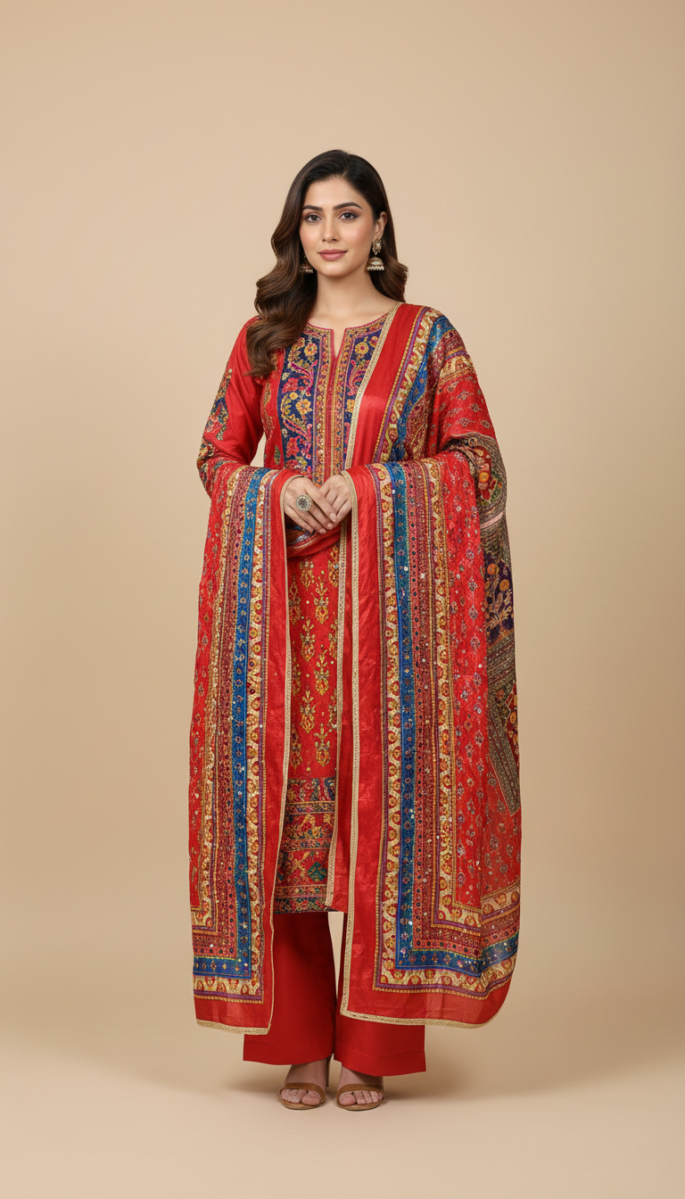 Mirror Work Dupatta Handwork Dupatta 2025OCT0316