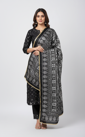 Mirror Work Dupatta Handwork Dupatta 2025OCT0318