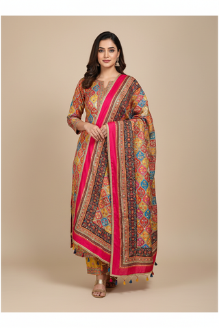 Mirror Work Dupatta Handwork Dupatta 2025OCT0319