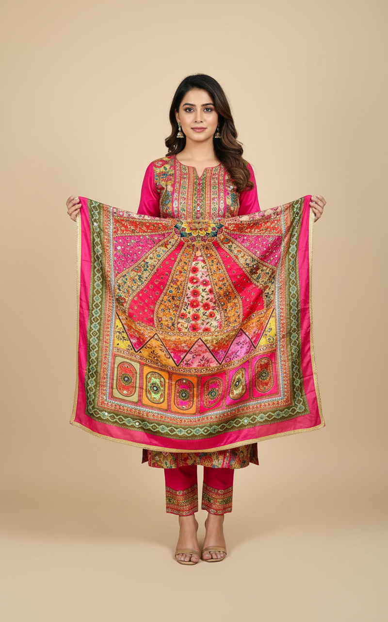 Mirror Work Dupatta Handwork Dupatta 2025OCT0320