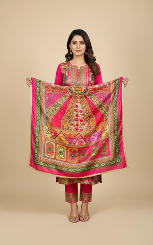 Mirror Work Dupatta Handwork Dupatta 2025OCT0320