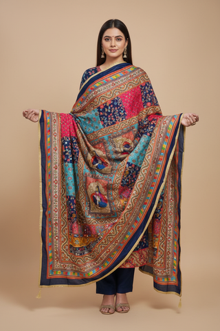 Mirror Work Dupatta Handwork Dupatta 2025OCT0301