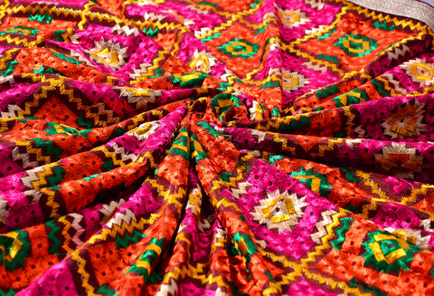 Merun Classy Heavy Phulkari Dupatta