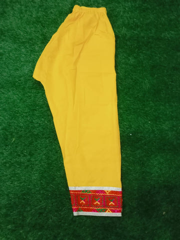 Yellow Color Phulkari Pent